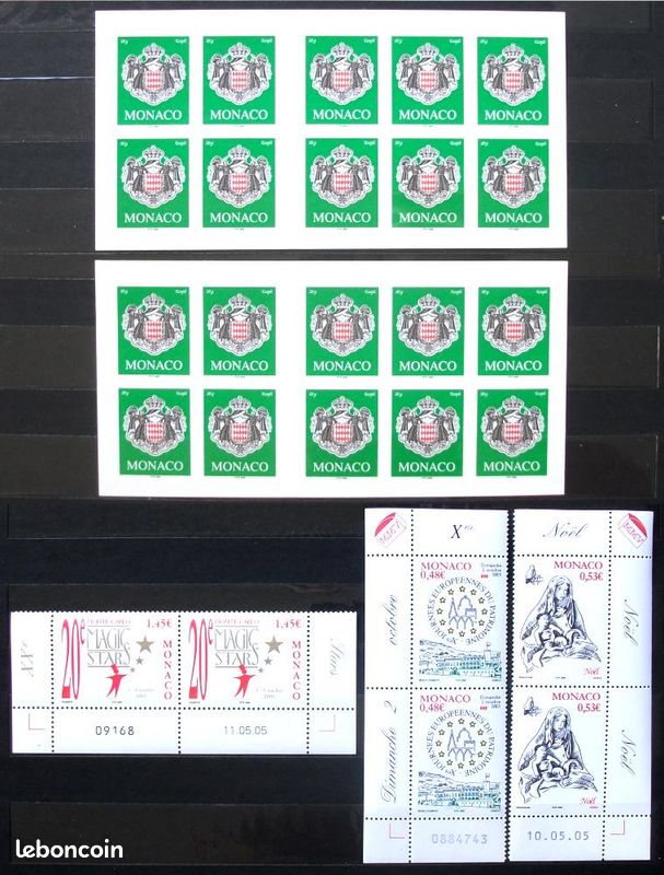 [Monaco][2004-2005] 116 timbres neufs (MC-BF90 et MC-2460 à MC-2505) (Valeur Faciale : 132,80E) (image 9)