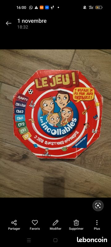 Jeu les incollables (image 1)
