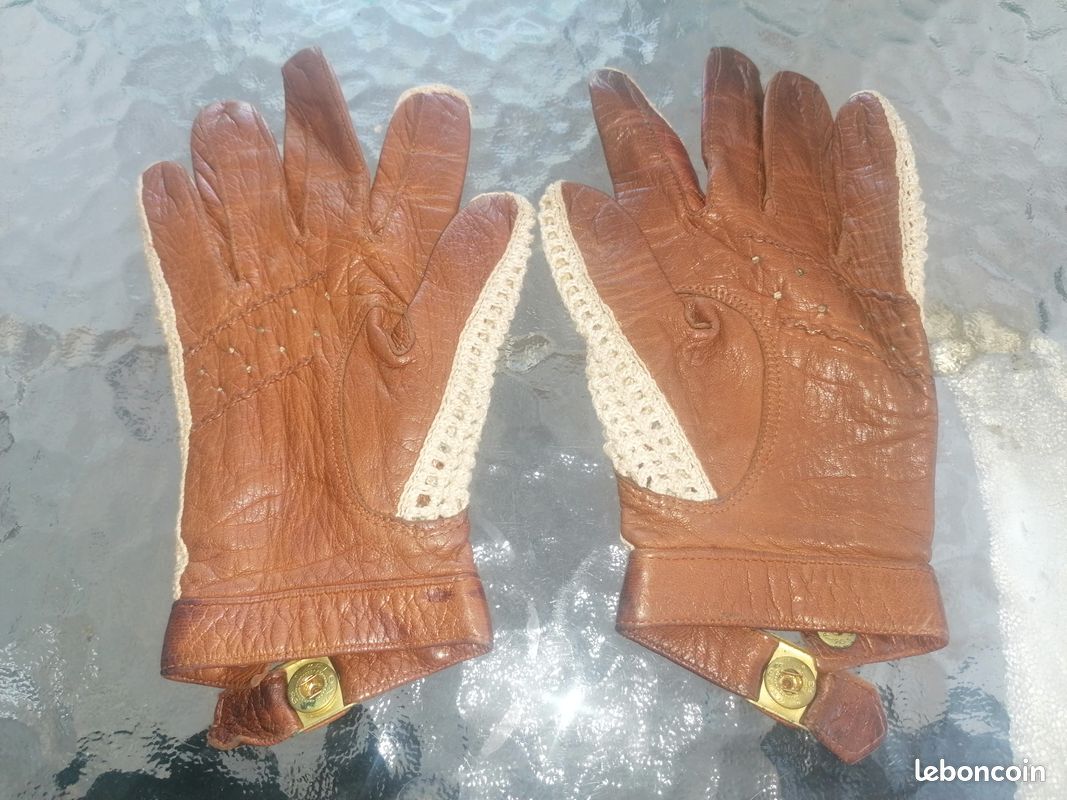 Gants en cuir marron anciens - Collection