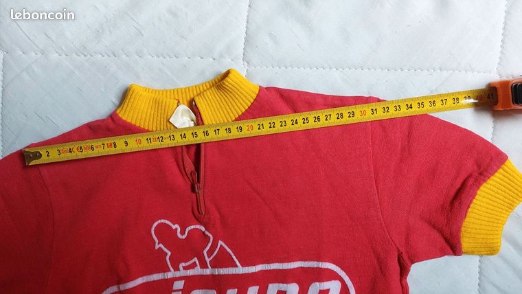 Maillot Cycliste Vintage Turino - VC 9è Lejeune - Années 70 - Taille 0/XS - Homme
