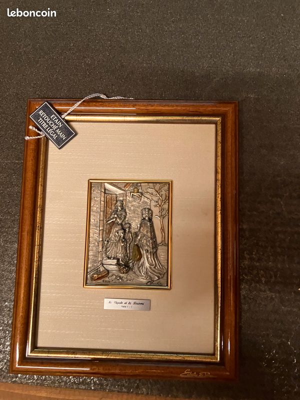 Tableau la cigale et la fourmi etain du prince (image 1)