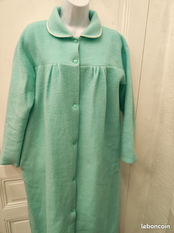 Robe de Chambre Courtelle Taille 42/44 Vert Menthe Vêtements