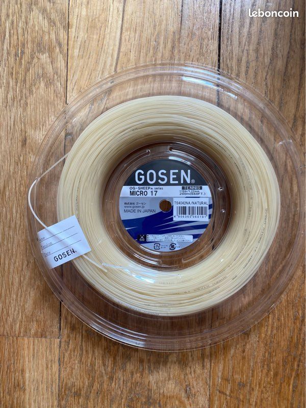 Cordage Tennis bobine 200m Gosen OG-Sheep Micro 17 Boyau synthétique (Japon) (image 1)