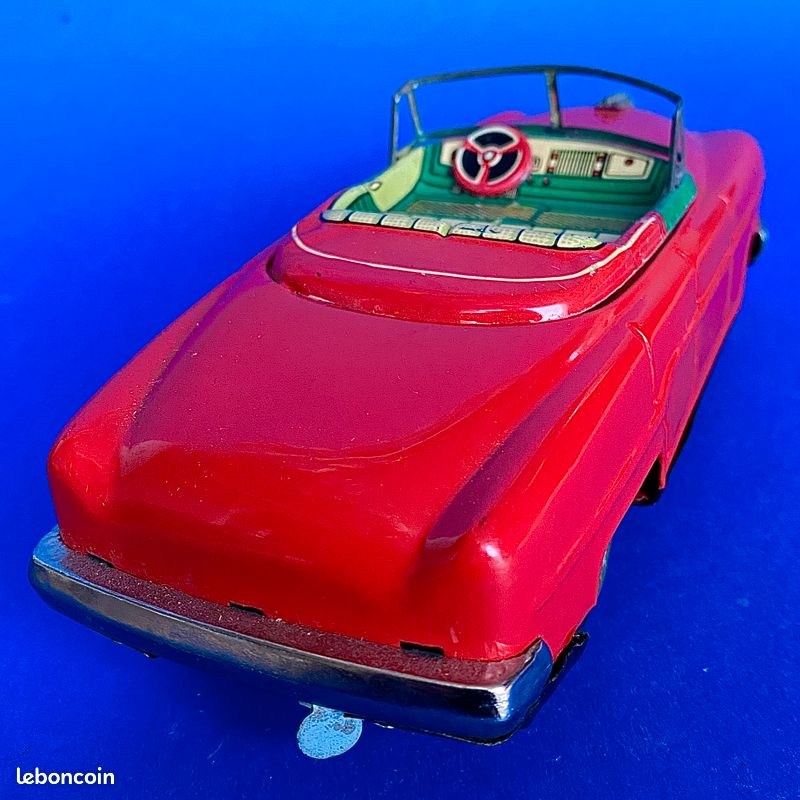 Jouet Ancien En Tôle – Voiture Cabriolet Mercury HUKI, Marque Paya