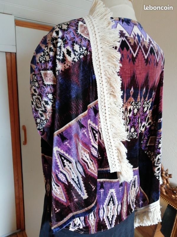 Veste gilet poncho bohême T U JUST ME (image 11)
