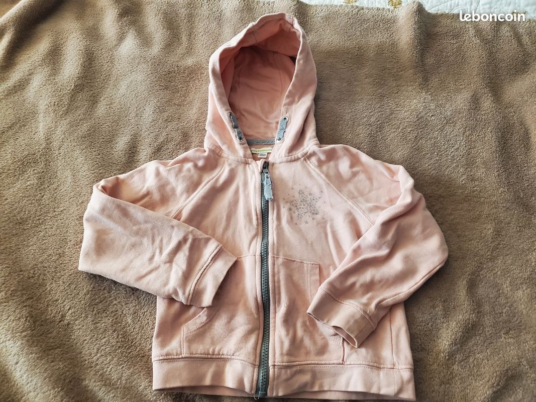 Gilet zip rose 6ans Vertbaudet (image 1)