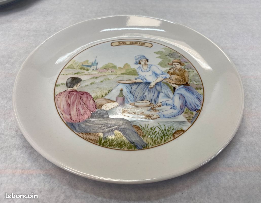Set de 6 Assiettes à Fromage en Porcelaine – Scènes Rurales Vintage (image 7)