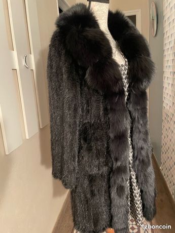 Manteau Fourrure Vintage Colette Nivelle Paris - Taille L - Léopard - Occasion Très Bon état