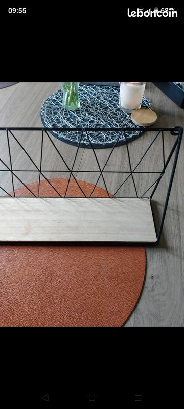 Étagère murale bois et noire (image 3)