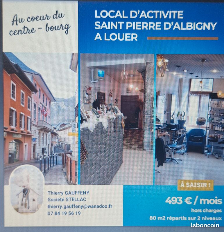 Local commercial 3 pièces 80 m² · à Saint-Pierre-d'Albigny · 80 m² · 500 €