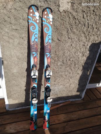 SKI D'OCCASION FEMME WED'ZE LADY BELLE MARRON + FIXATION LOOK