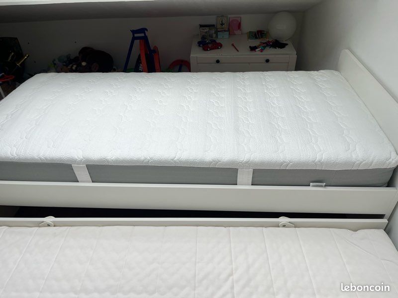 Lit Slakt IKEA tiroirs - 2 matelas (image 4)