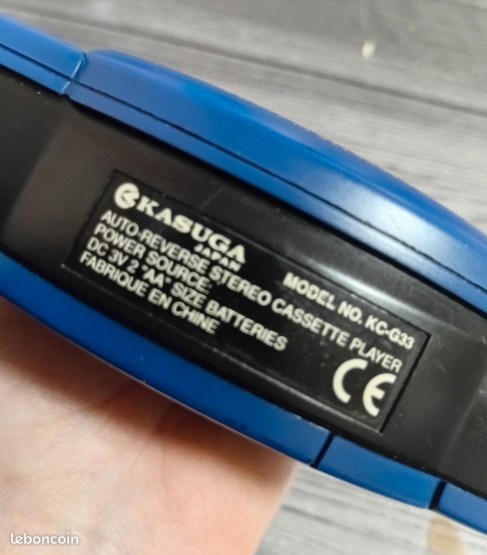 Walkman KASUGA KC-4 Vintage - Noir - Années 90 - Fonctionne - Courroie Neuve