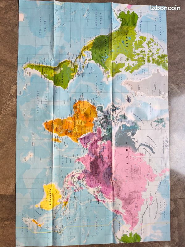 Poster Carte du monde mappemonde NEUF (image 1)