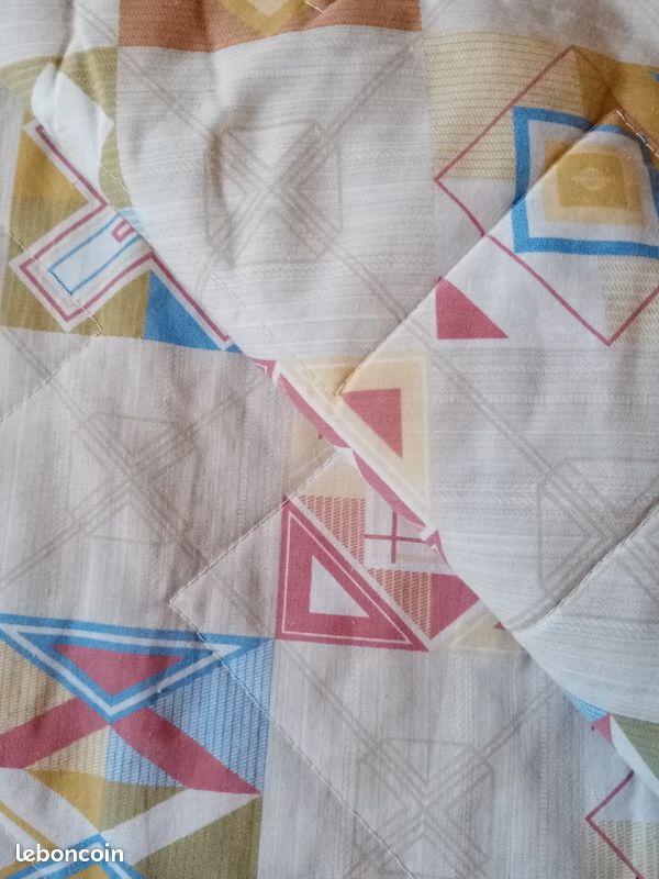 Plaid Vintage DAMART, imprimés géométriques, intérieur matelassé (image 9)