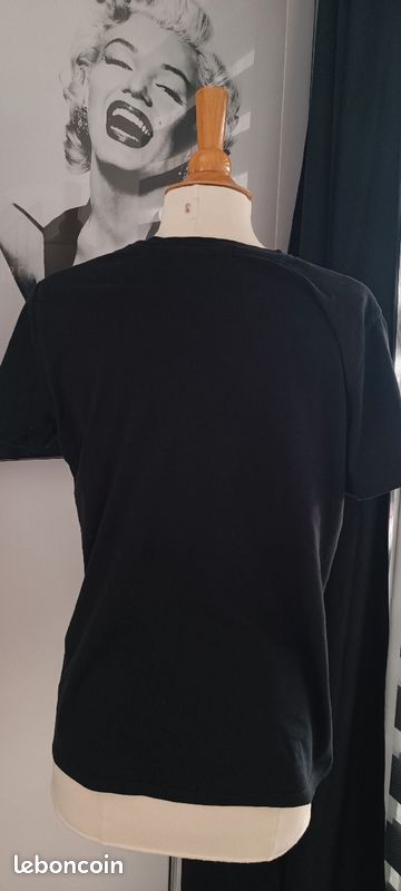 Tee shirt Stradivarius noir taille L ( 1000) (image 5)