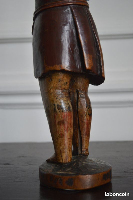 Sculpture de Saint Christophe et l'Enfant, XIXe, art populaire (image 10)