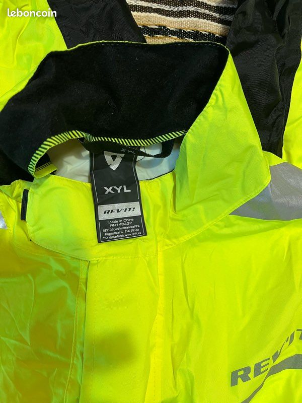 Combinaison De Pluie Revit Pacific 4 H2O Noire Jaune Fluo