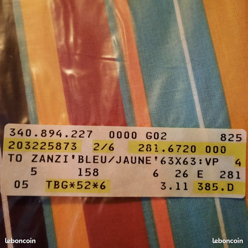 2taies traversin+1taie oreiller+1drap housse140x190Zanzibar Les3suisses (image 2)