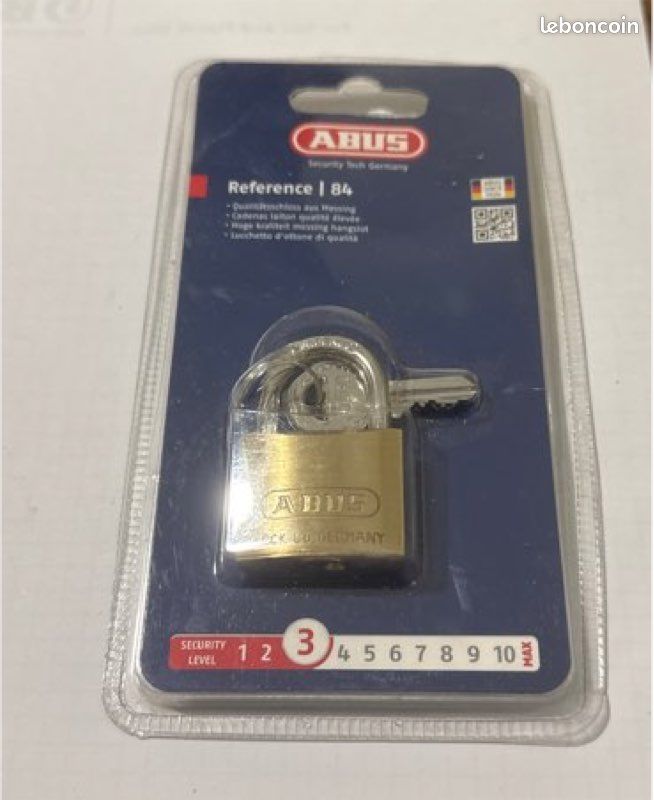 Cadenas ABUS neuf – Référence 84 (laiton) (image 1)