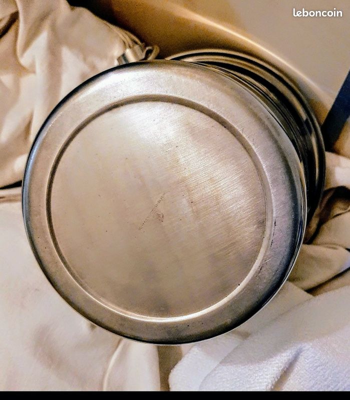 Seau à Champagne Guy Degrenne Inox Argenté - Vintage France 1970 - 22cm