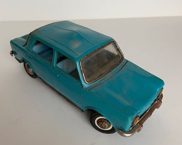 Jouet En Tôle Joustra – Simca 1500 Bleue – Échelle 1/18 – Vintage Années 60 – Pour Collection