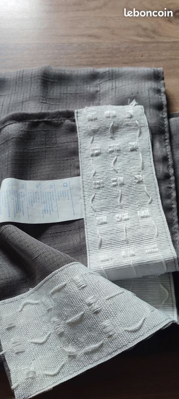 Voilage finition Pattes cachées. Marque Miulee. Taille: 140/260 *2. Gris taupe (image 3)