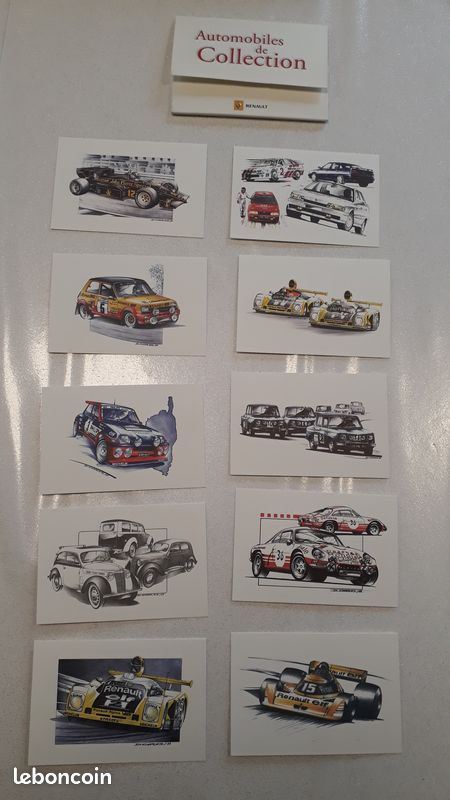 Cartes " Automobiles de collection " par RENAULT (image 2)