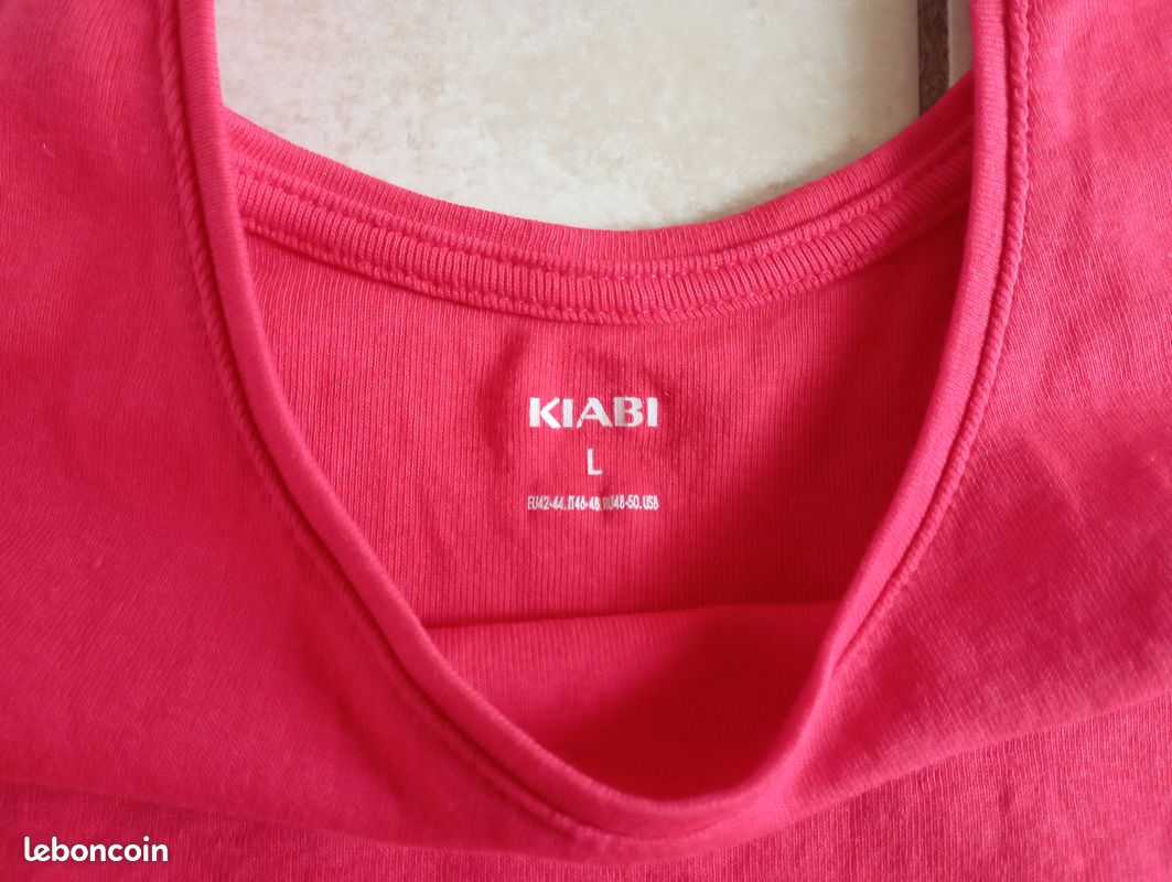 Débardeur rouge femme taille L Kiabi (image 2)