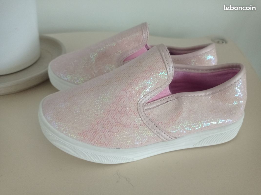 Chaussure rose brillante fille pointure 27 LH La hall Neuf étiqueté jamais porté (image 3)