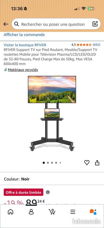 Support tv sur pied roulant (image 7)