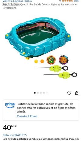 Set Beyblade Burst QuadStrike Light Ignite - Arène Lumineuse + 2 Toupies + Lanceurs | Technologie Glow Tech