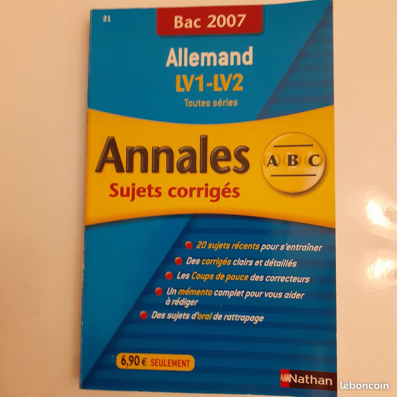 Allemand: Annales, cours, exercices (image 1)