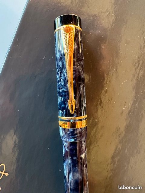 Stylo Parker Duofold Bleu Marbré - Bille/Roller - Neuf Ancien Stock Avec étiquette