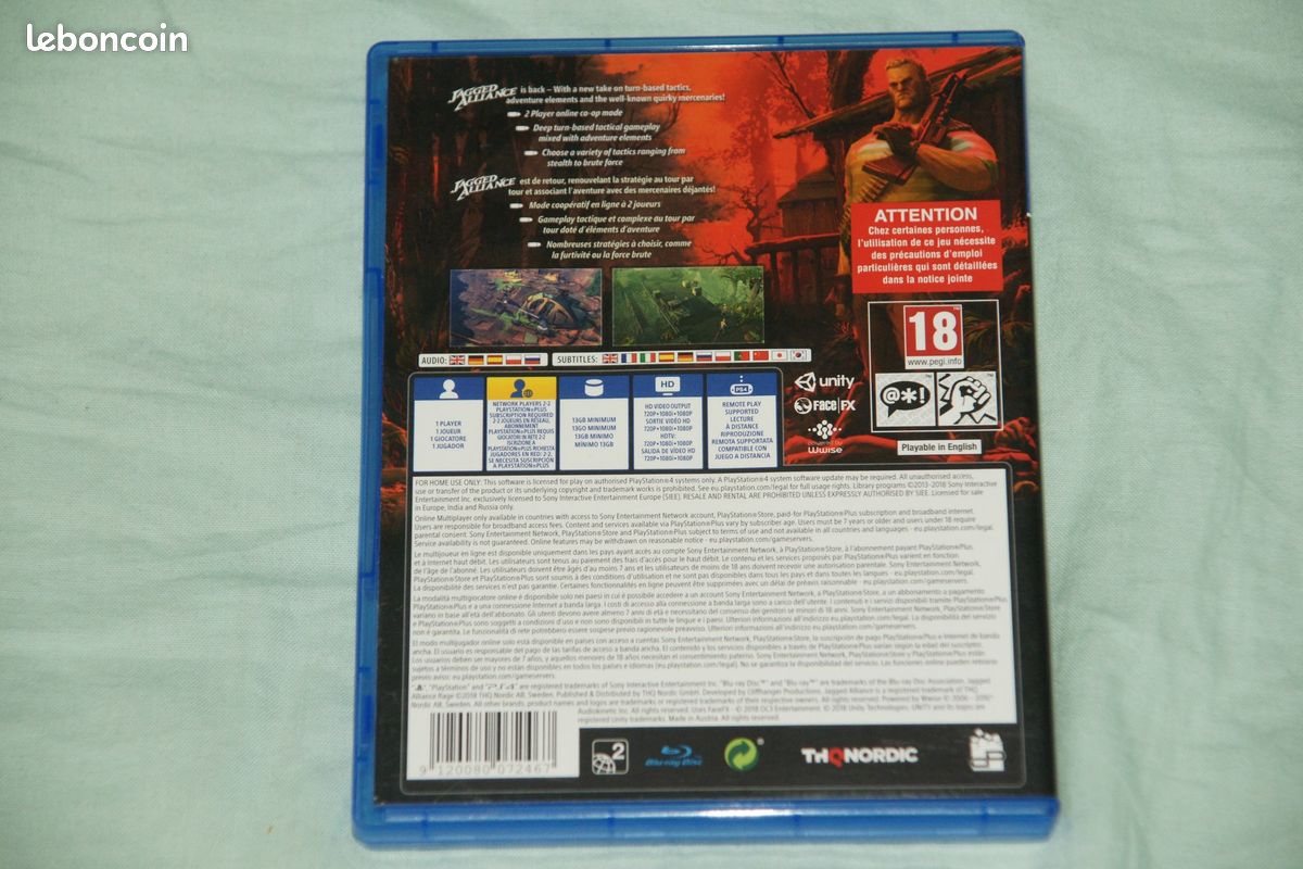Jagged Alliance Rage! PS4 - Jeu Complet En Français, Très Bon état - Région Free