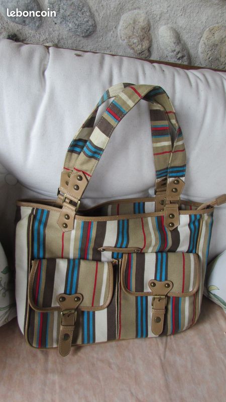 Sac Lancaster toile et cuir (image 2)