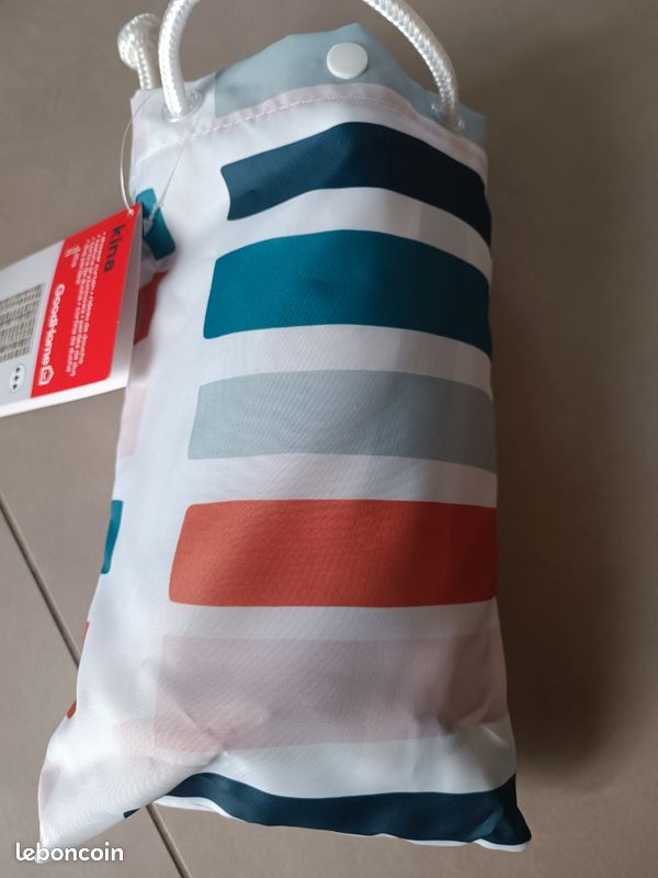 Rideau de douche GoodHome Kina + barre réglable (1 m à 1,80 m) – Très bon état (image 2)