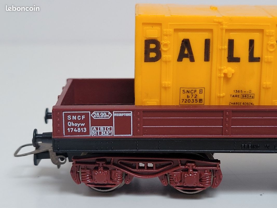 WAGON PLAT TP DEUX BOGIES MARQUE VB REF 47 TUYAU SNCF