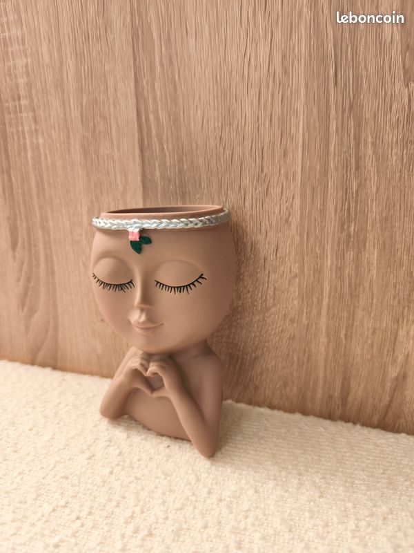 WHJY Gobelets à crayons en céramique blanche, porte-pinceaux de maquillage, porte-stylos doré pour bureau, mignon petit porte-pinceaux bohème, design géométrique moderne, porte-stylos