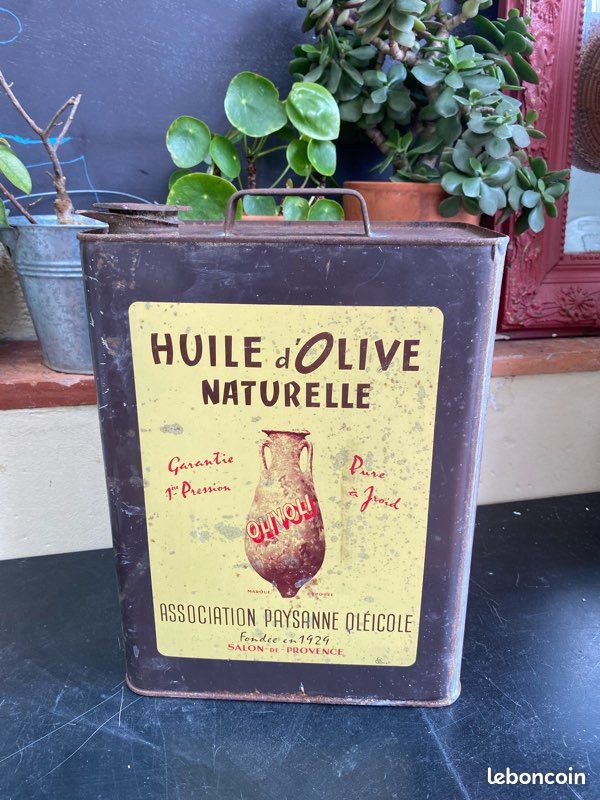 Ancien bidon d’huile d’olive de Provence (image 1)