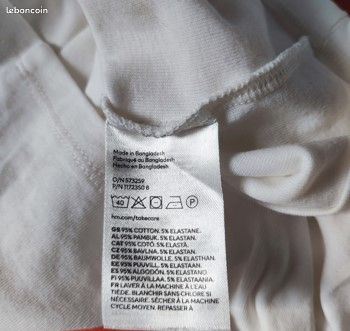 Top Haut T-shirt blanc 36 H&M Vêtements