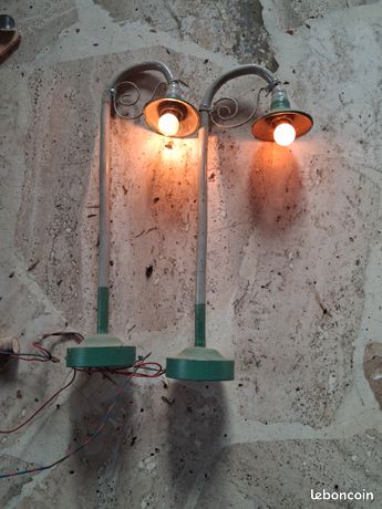 TRAIN JEP ÉCHELLE O LAMPADAIRE MÉTAL Ht 15 cm BON ÉTAT NON