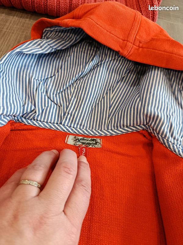 Veste toute douce réversible Catmini 9 mois : Achat occasion | Manteaux et combipilotes (bébé) Catimini Rose 9 mois (67-74 cm) Très bon état