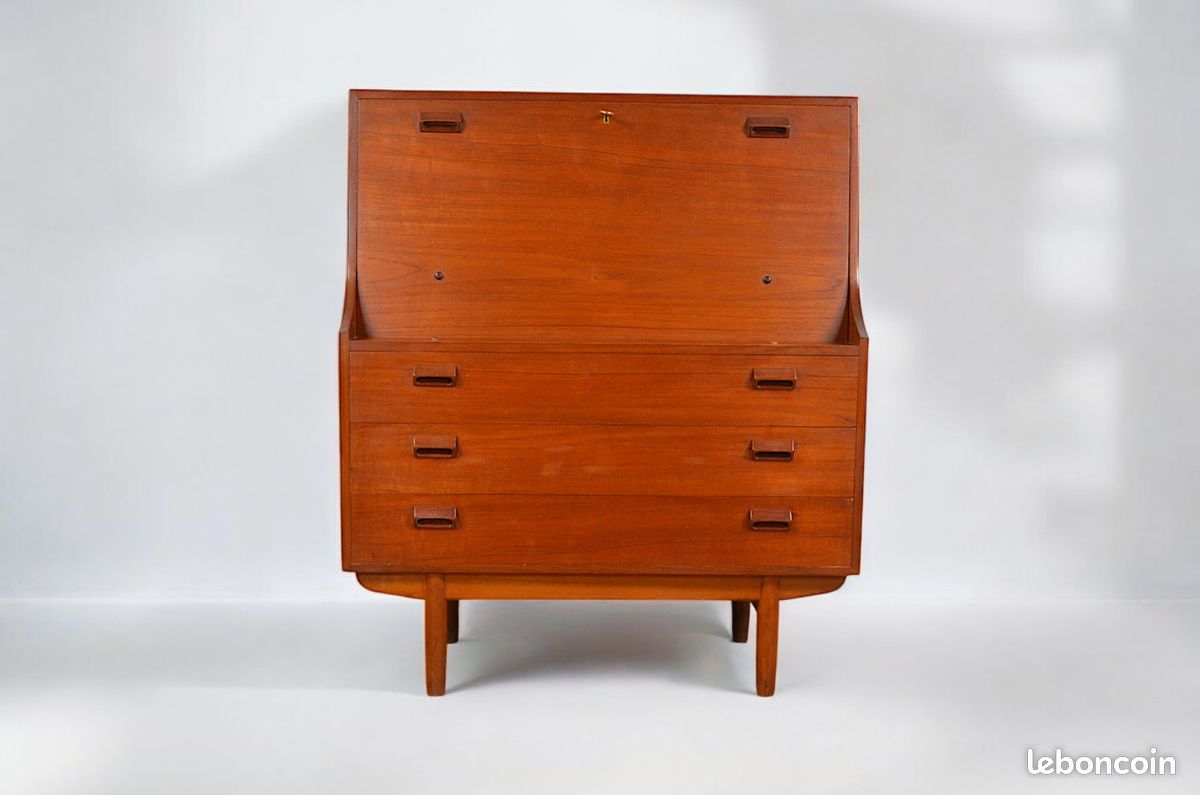 Secrétaire Danois de Borge Mogensen Édition Soborg Mobler Design Scandinave Vintage 1960 (image 1)