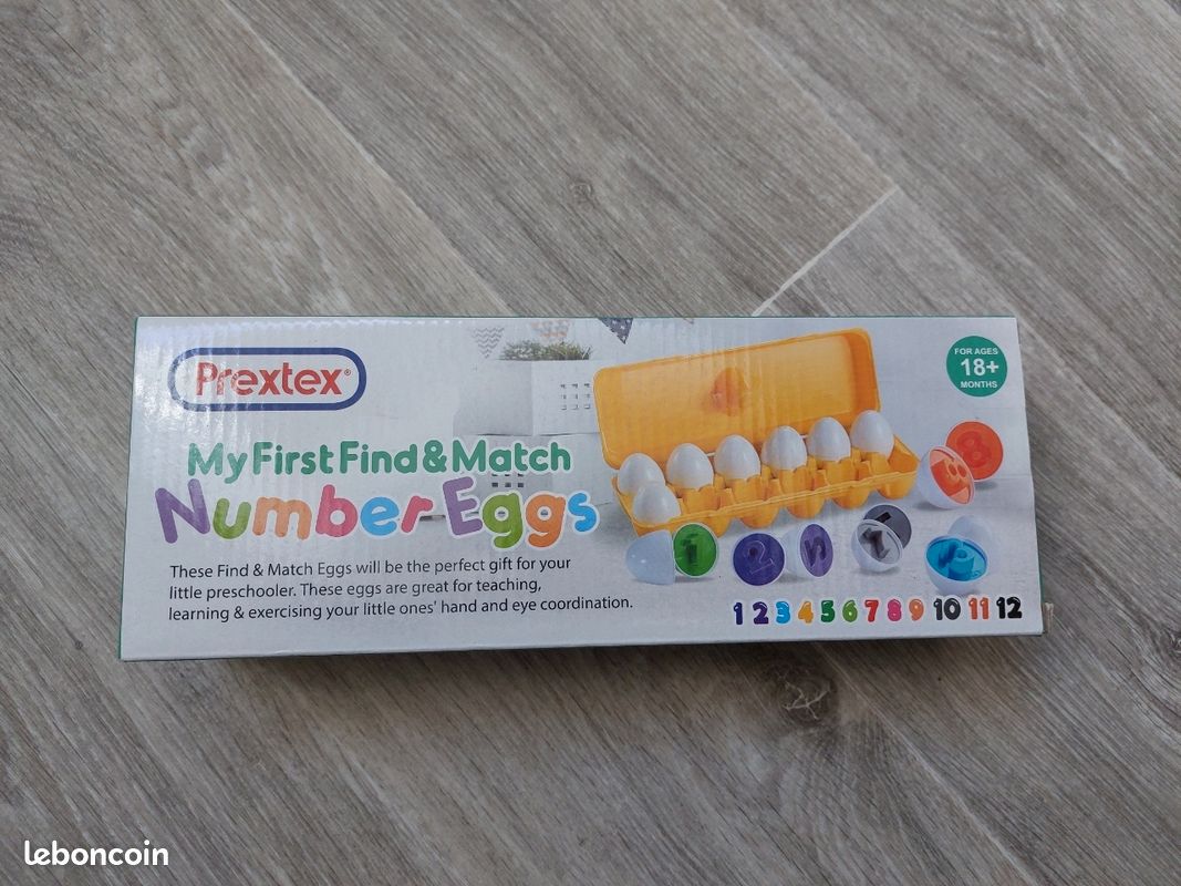 Jeu Montessori: Boite d'œufs à assembler chiffres et couleurs (image 3)