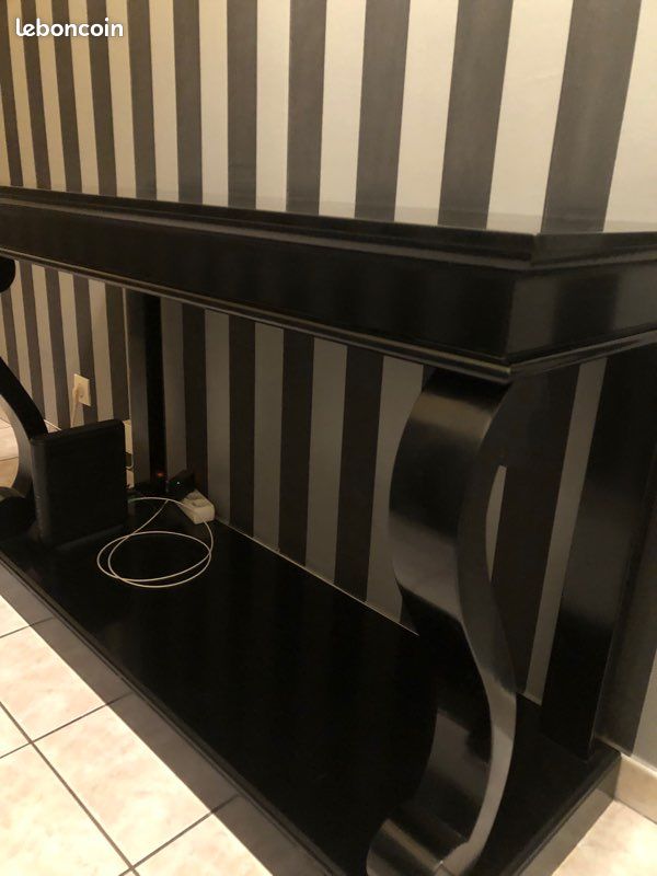 Console laquée noir maison du monde (image 5)