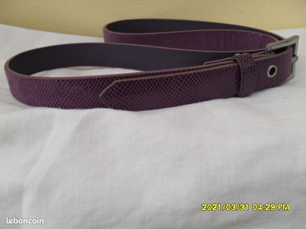 Ensemble Ceinture/sangle Réglable Pour Bagage Violet - Home Is Where Your Cat Is - Occasion