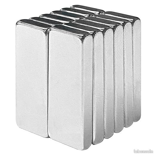 Lot de 10 Aimant Terre Rare 25x11x3 (image 1)