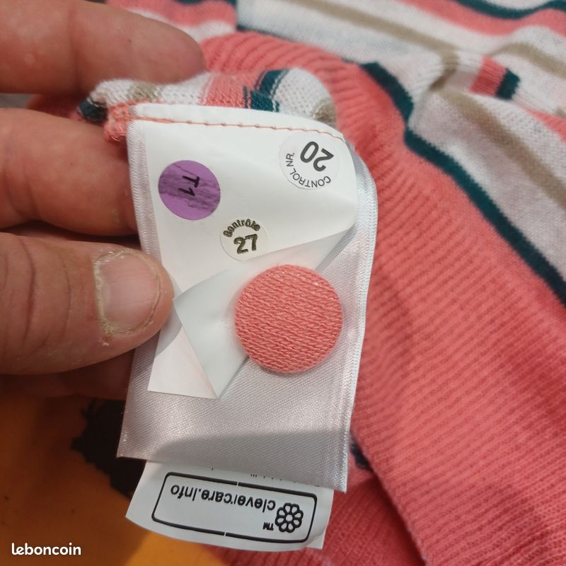 Cardigan rayé vintage femme camaieu 4132 Vêtements