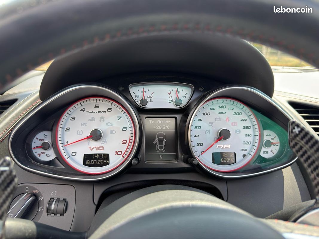 Audi r8 spyder v10 5.2 525 ch / gris suzuka / bang & olufsen / entretien complet audi / garantie 6 mois (image 7)